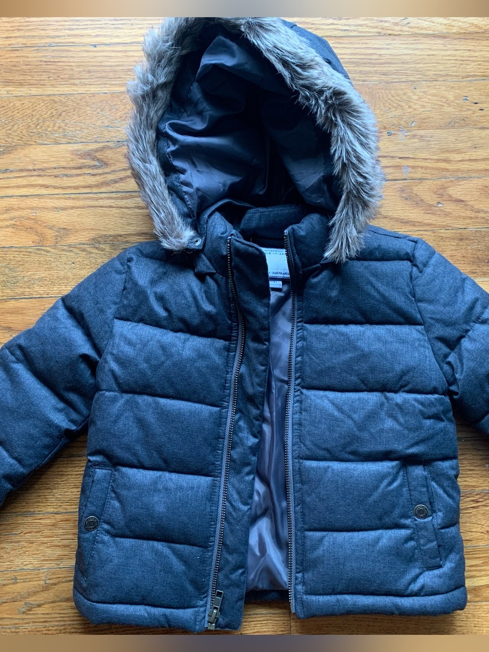 Grey Janie and Jack Toddler Boys Hooded winter coat - 2T